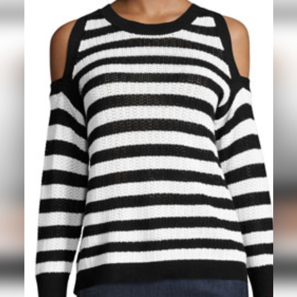 Rag & Bone Tracey Crewneck Cotton Sweater, Multipattern. Size small.